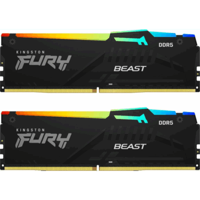 Оперативна памет Kingston 64GB 5600MT/s DDR5 CL36 DIMM (Kit of 2) FURY Beast RGB EXPO, EAN_ 740617331929 KF556C36BBEAK2-64 (KF556C36BBEAK2-64)