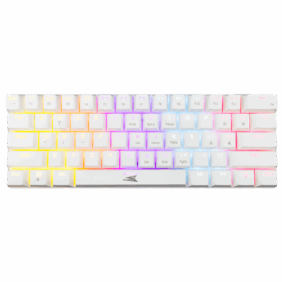 Baracuda Dolphin Mechanikus Vezetékes Gamer Billentyűzet (Red Switch) - Fehér US (BGK-03211W/R-US)